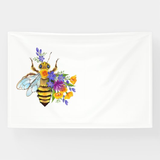 花とミツバチ 横断幕 (横)