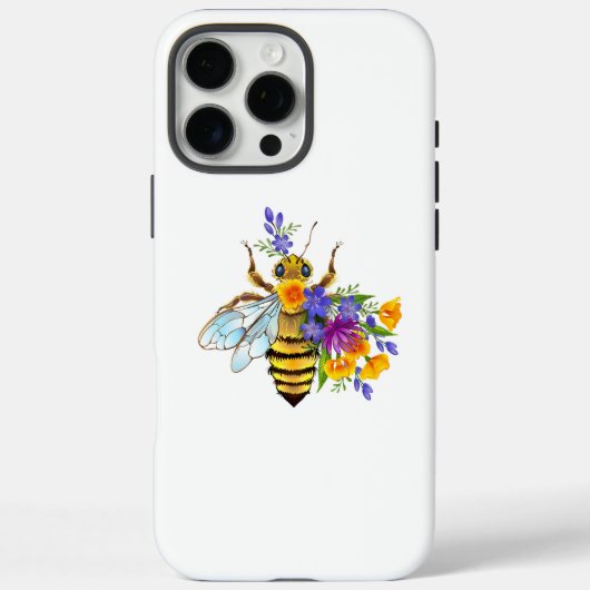 花とミツバチ Case-Mate iPhoneケース (裏面)