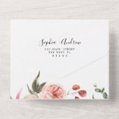 花とユーカ葉リの結婚 オールインワン招待状 (裏面)