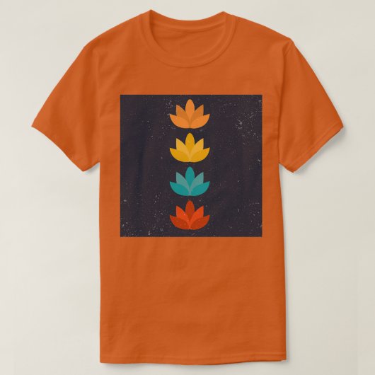 花とヨガ Tシャツ (デザイン正面)
