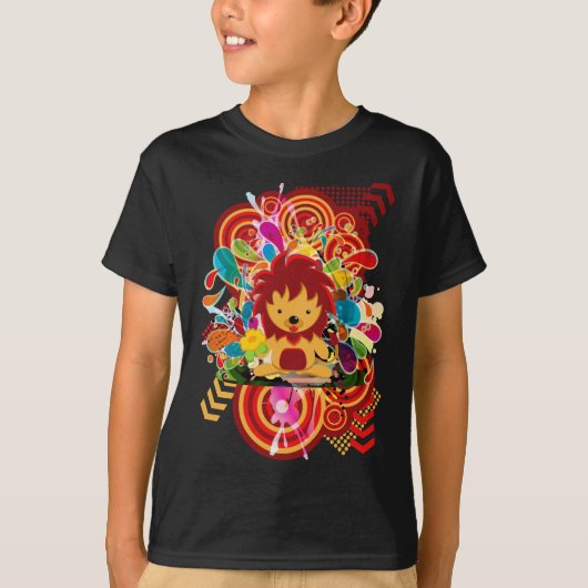 花とライオン Tシャツ (正面)