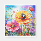 花とラディバグ スタンダードランチョンナプキン (正面)