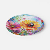 花とラディバグ ペーパープレート (アングル)