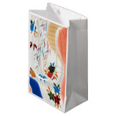 花とランニングの水、日本のデザイン スモールペーパーバッグ (正面アングル)