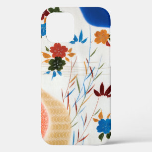 花とランニングの水、日本のデザイン iPhone 12ケース