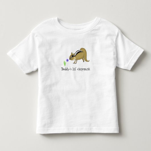 花とリスのプリント トドラーTシャツ (正面)