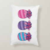 花とリボンのイースターエッグ アクセントクッション (裏面(縦))