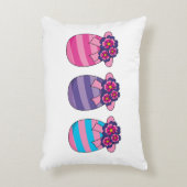 花とリボンのイースターエッグ アクセントクッション (正面(垂直))