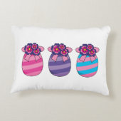 花とリボンのイースターエッグ アクセントクッション (裏面)