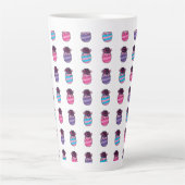 花とリボンのイースターエッグ カフェラテマグ (正面)