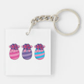 花とリボンのイースターエッグ キーホルダー (裏面)