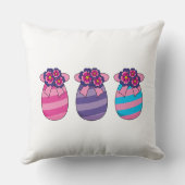 花とリボンのイースターエッグ クッション (裏面)