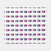 花とリボンのイースターエッグ フリースブランケット (正面(横))