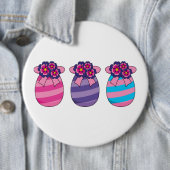 花とリボンのイースターエッグ 缶バッジ (インサイチュ)