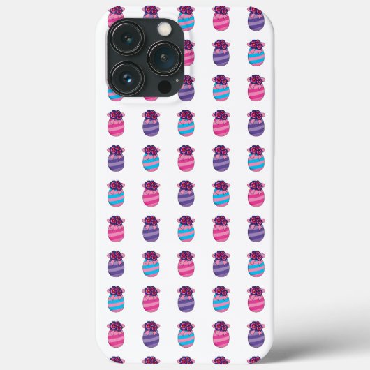 花とリボンのイースターエッグ Case-Mate iPhoneケース (裏面)