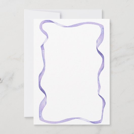 花とリボン番号1st誕生日パーティー 招待状 (裏面)