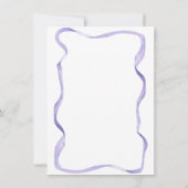 花とリボン番号3番目の誕生日パーティー 招待状 (裏面)