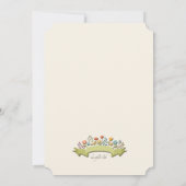 花とリボン花嫁リクエストカード 招待状 (裏面)