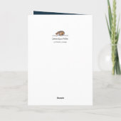 花とレタリング誕生日グリーティングカード カード (裏面)