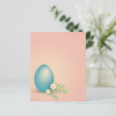 花とレターヘの中の青い葉イースター卵 (スタンド正面)