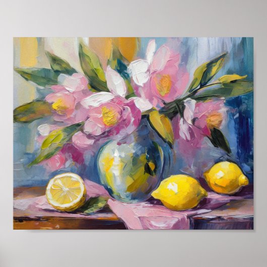 花とレモンモダンが生き残る ポスター (正面)