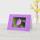 花とレースのノート空白のカードミルクチスル カード (黄色い花)