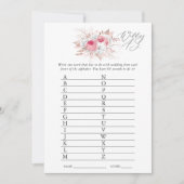 花とレースのブライダルシャワーゲーム 招待状 (正面)