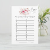 花とレースのブライダルシャワーゲーム 招待状 (スタンド正面)