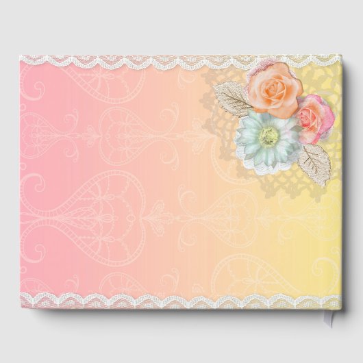 花とレース ゲストブック (裏面)