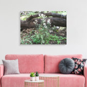 花とログキャンバスの包まれたプリント キャンバスプリント (インサイチュ (リビング))