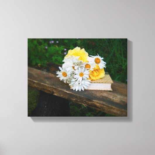 花とロマンスのキャンバス印刷 キャンバスプリント (正面)