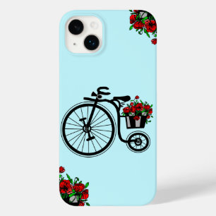 花とロマンチックな自転車iPhoneケースギフト Case-Mate iPhone 14 Plusケース