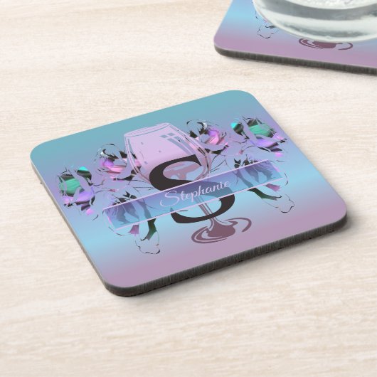 花とワイン2190 コースター (左側)