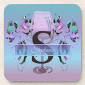 花とワイン2190 コースター (正面)