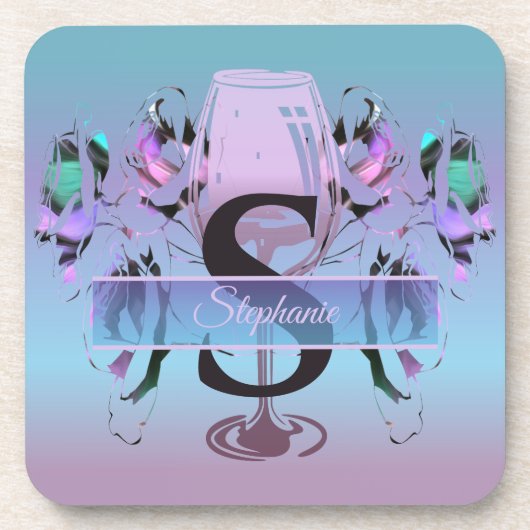 花とワイン2190 コースター (正面)