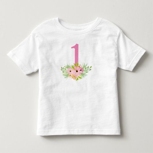 花と一緒にナンバーワン トドラーTシャツ (正面)