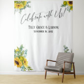 花と一緒に祝いましょう！写真用背景 タペストリー (インサイチュ)