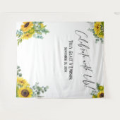 花と一緒に祝おう！ フォト 背景 タペストリー (正面(横))