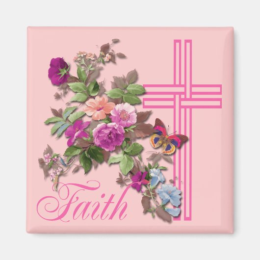 花と信仰 マグネット (正面)