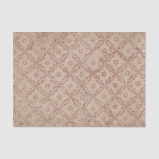 花と円のパターンの切り離し紙 薄葉紙 (正面)