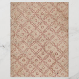 花と円のパターンスクラップブック紙