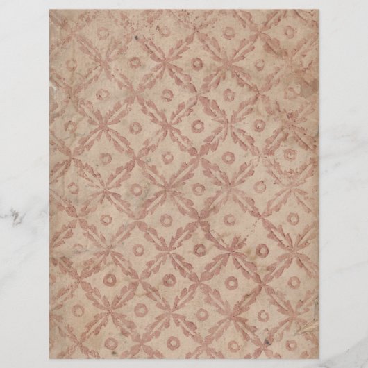 花と円のパターンスクラップブック紙 (正面)