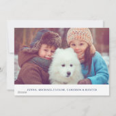 花と冬の鳥 | 写真 ホリデーカード (裏面)