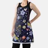 花と前向き蝶を育てカラフルる エプロン (インサイチュ)