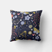 花と前向き蝶を育てカラフルる クッション (裏面)