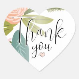 花と動物 ハートシール
