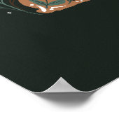 花と北欧オーナメント ポスター (角)