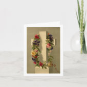 花と十字架イースター カード (正面)