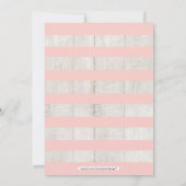 花と十字架 | 女の子の初聖体拝領 招待状 (裏面)