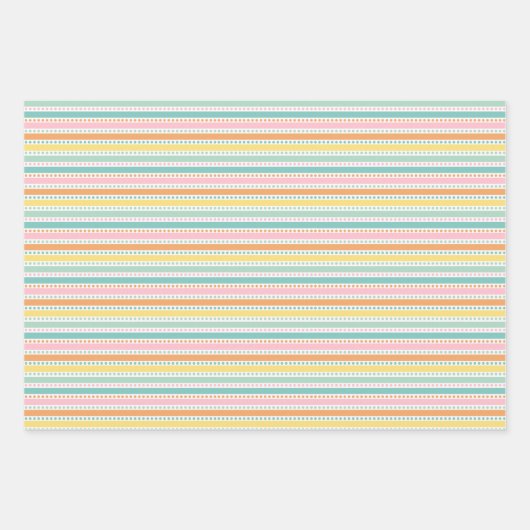 花と卵が咲き乱れる可愛いイースターチックス ラッピングペーパーシート (正面2)